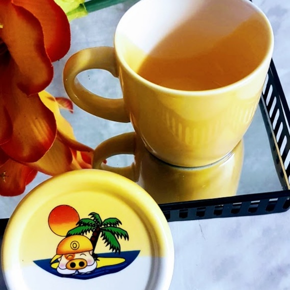 #H8 Island Pig Ceramic Mug With Lid - Picture 7 of 8